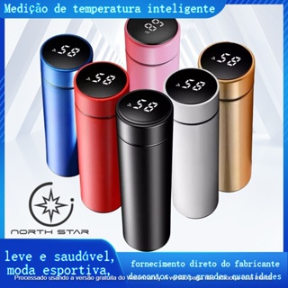 Garrafa Térmica Inox 500ml com Termômetro LED - Estilo Moderno e Isolamento Superior em Oferta na Shopee