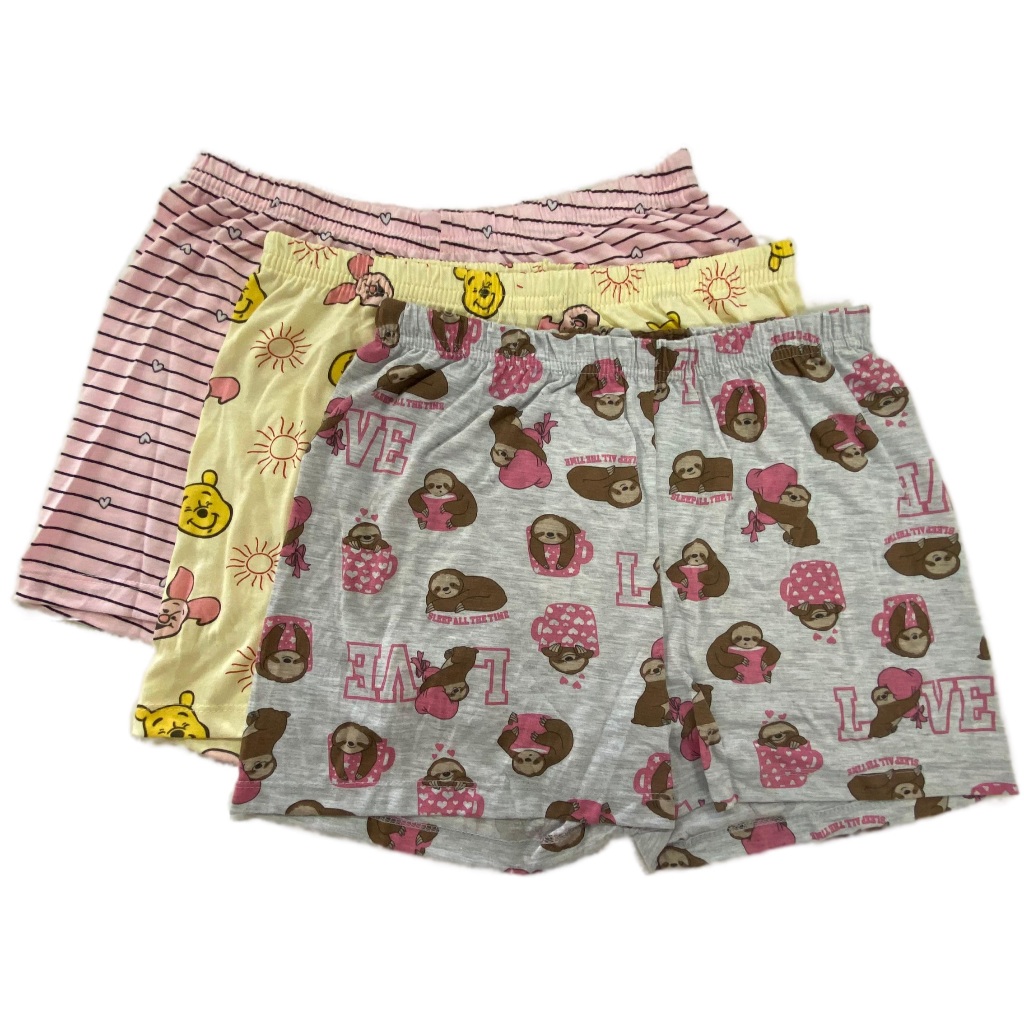 Kit 3 Shorts Estampados SORTIDOS PV Pijamas Feminino Short Doll Confortável Variados De Verão em Oferta na Shopee