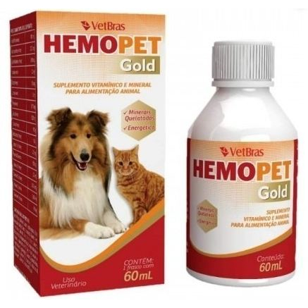 Suplemento Vitaminico Hemopet Gold 60ml - Cães e Gatos em Oferta na Shopee