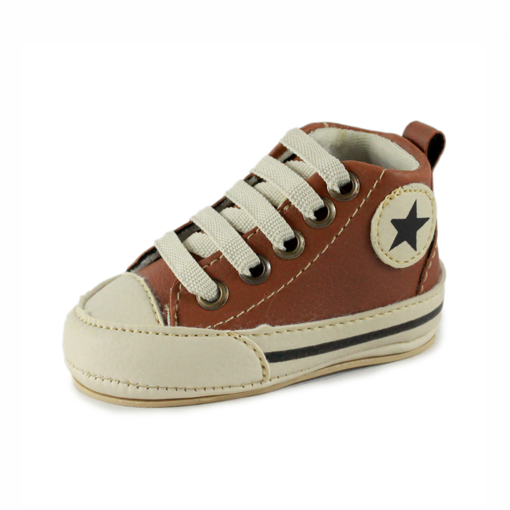 Tenis Cano Alto Bebê infantil criança feminino masculino gestante moda primeiros passos recem nascido RN mamãe em Oferta na Shopee
