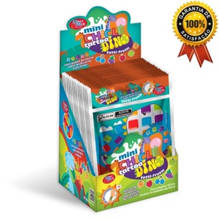 MINI CHICLE TATTOO DINO / MINI GOMA DE MASCAR 15UN. X 10G - Doce mix candy em Oferta na Shopee