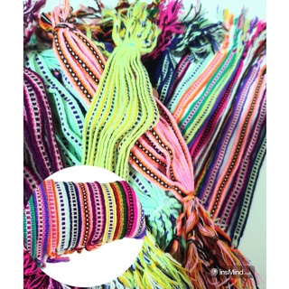Pulseira hippie kit com 6 ou 12 pano estilo peruana tornozeleira colorida em Oferta na Shopee