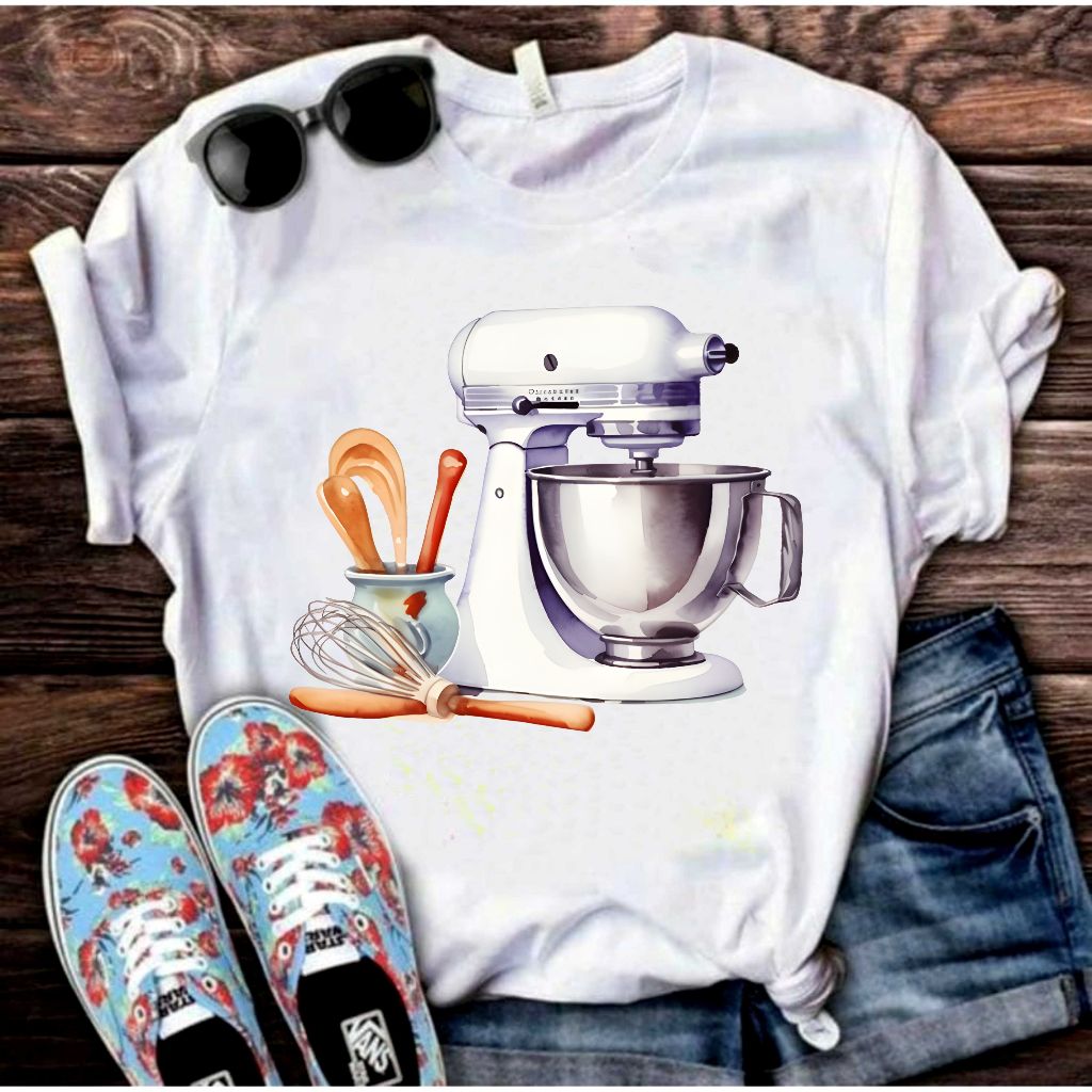 Camisa Confeitaria Camiseta Blusa T-shir E em Oferta na Shopee