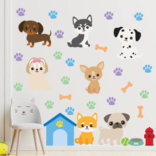 Adesivo de Parede Infantil Dogs Cachorros Pet Shop Quarto Menino Menina - 449ir em Oferta na Shopee