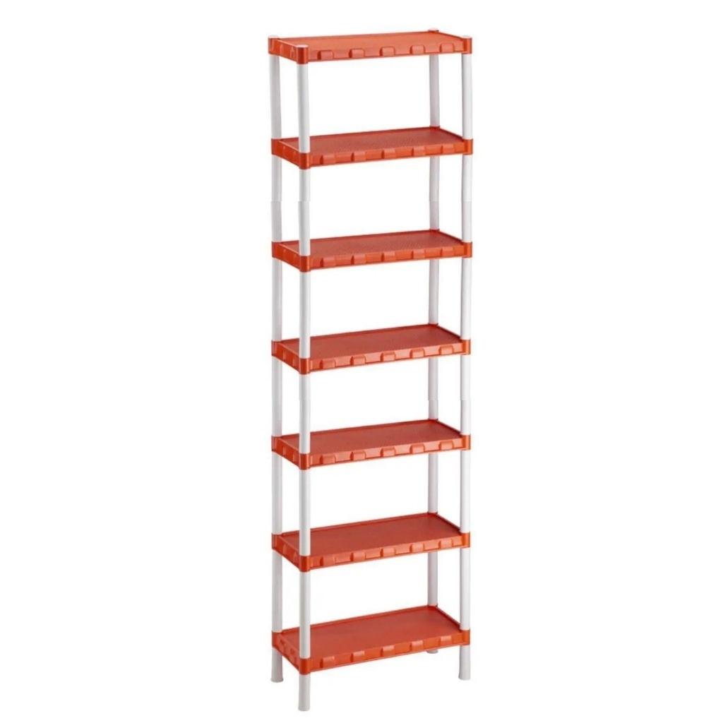 Estante Utilidades Plastica Com pezinhos 7Prateleiras 1,95x55x25cm, ideal para cozinha, livros