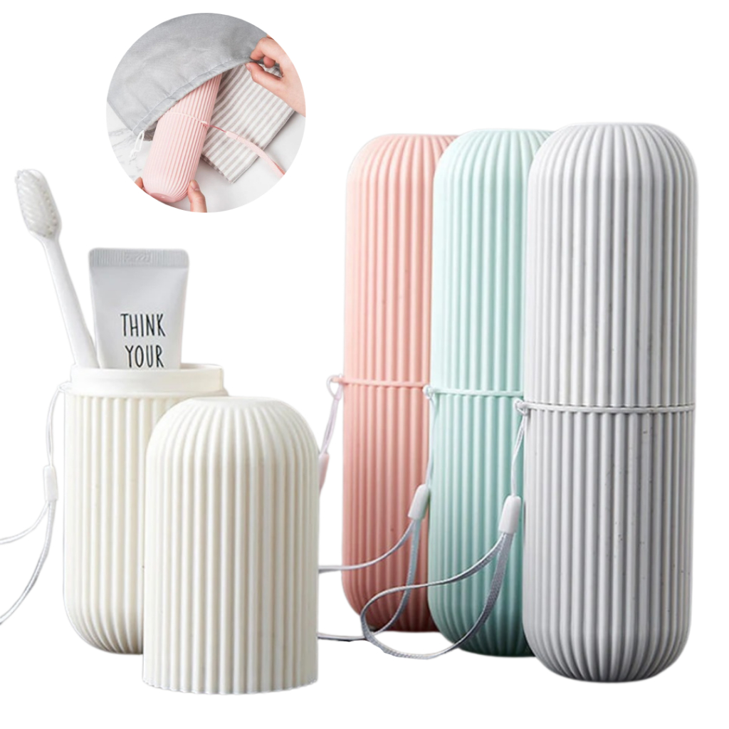 Estojo Porta Escovas De Dente E Creme Dental Portátil Viagem Bolsa Escola em Oferta na Shopee