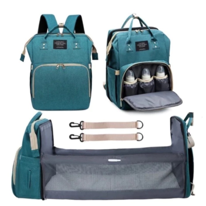 Mochila Maternidade Térmica que vira Berço Multifunções Impermeável bols em Oferta na Shopee