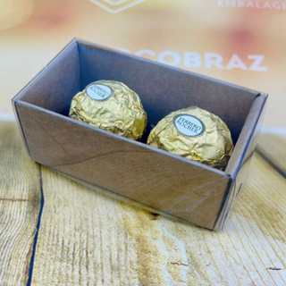 10~50 Caixa P/2 Doces Kraft com Visor PVC N2 ASSK em Oferta na Shopee