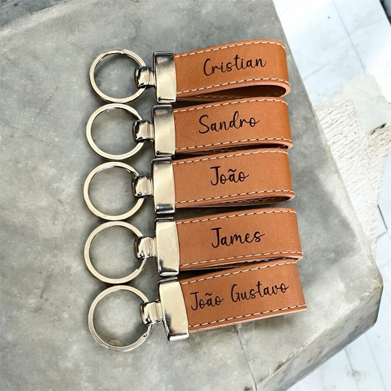 Kit Chaveiros Personalizados Nome Iniciais Logo