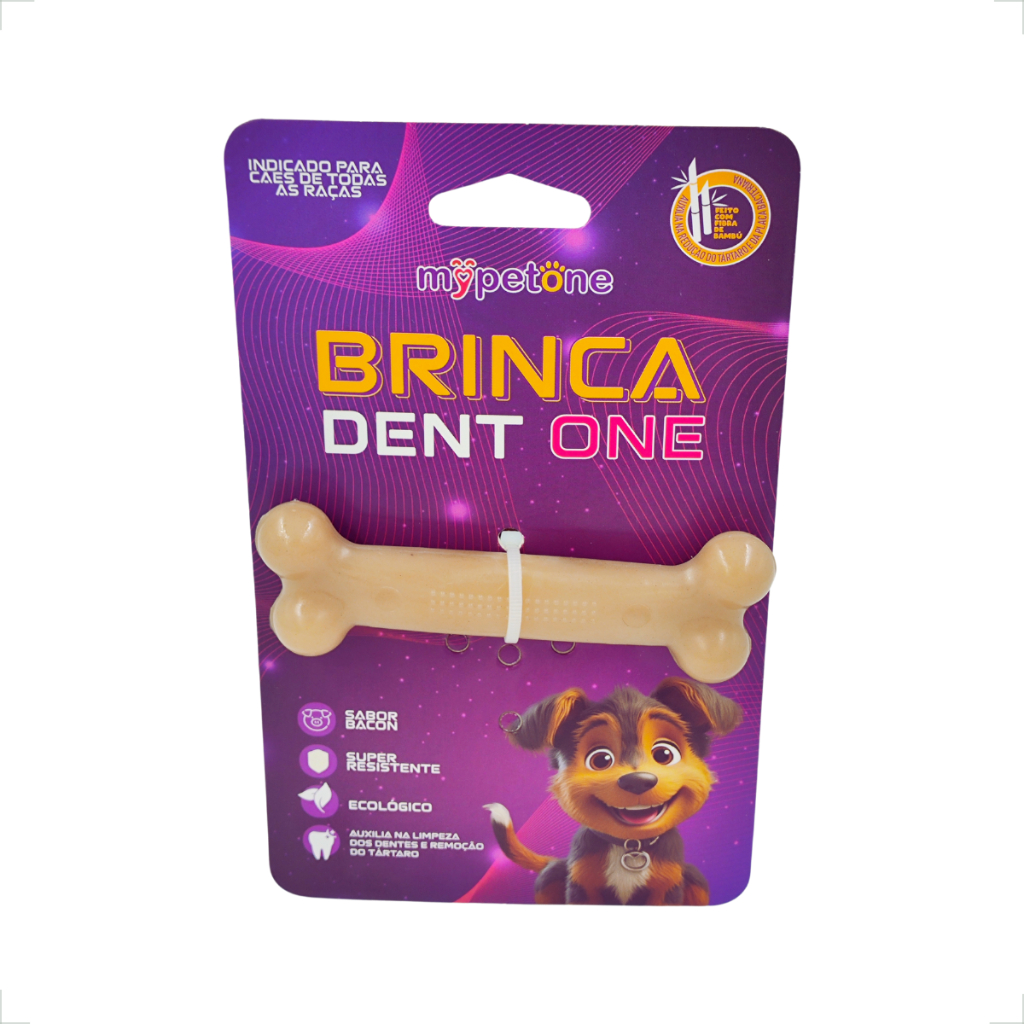 Brinquedo Osso Bamboo Brinca Dent One Sabor Bacon - I - Pequeno em Oferta na Shopee
