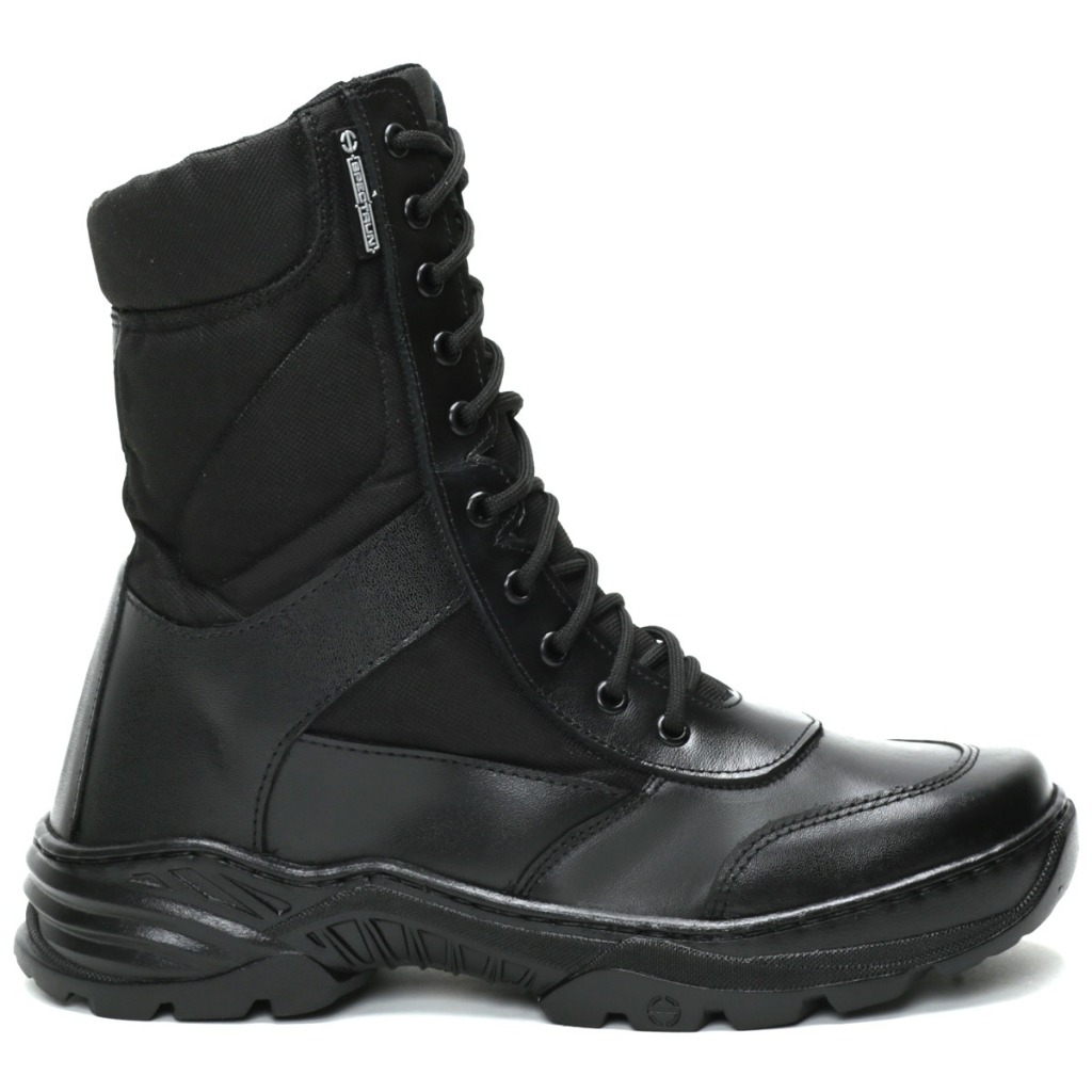 Coturno Militar Sniper em Couro - Preta (Exército) Padrão EB botas couro Legitimo
