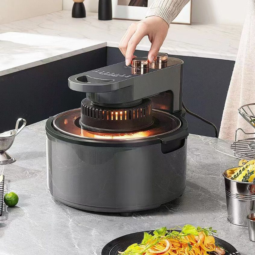 Air Fryer Rotativa Visual 8L Fritadeira Elétrica de Grande Capacidade Forno Temperatura 50...
