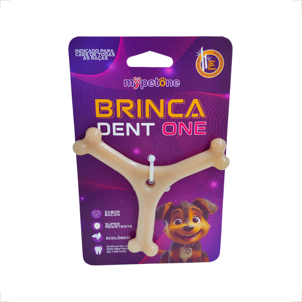 Brinquedo Osso Bamboo Brinca Dent One Sabor Bacon - Y - Pequeno em Oferta na Shopee