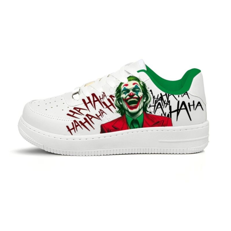 Tênis branco unissex customizado Coringa Jocker