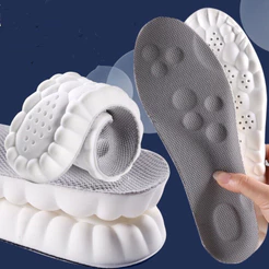 1 Par de Palmilhas Esportivas de Látex Alta Elasticidade com Suporte de Arco e Absorção de Choque