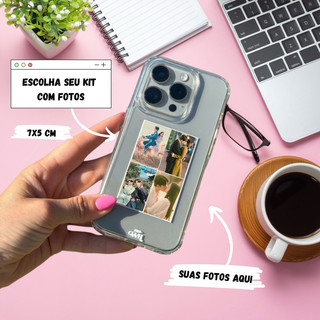 Tirinhas fotos personalizadas - Polaroid 4 fotos - 7x5 - Cabine - capinha do celular - Capa -Sua Foto Aqui - Dorama Kpop