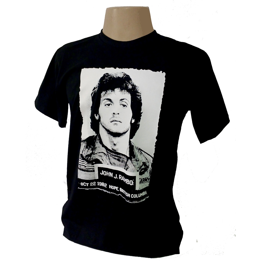 Camiseta Rambo Sylvester Stallone Filme Ação Clássico
