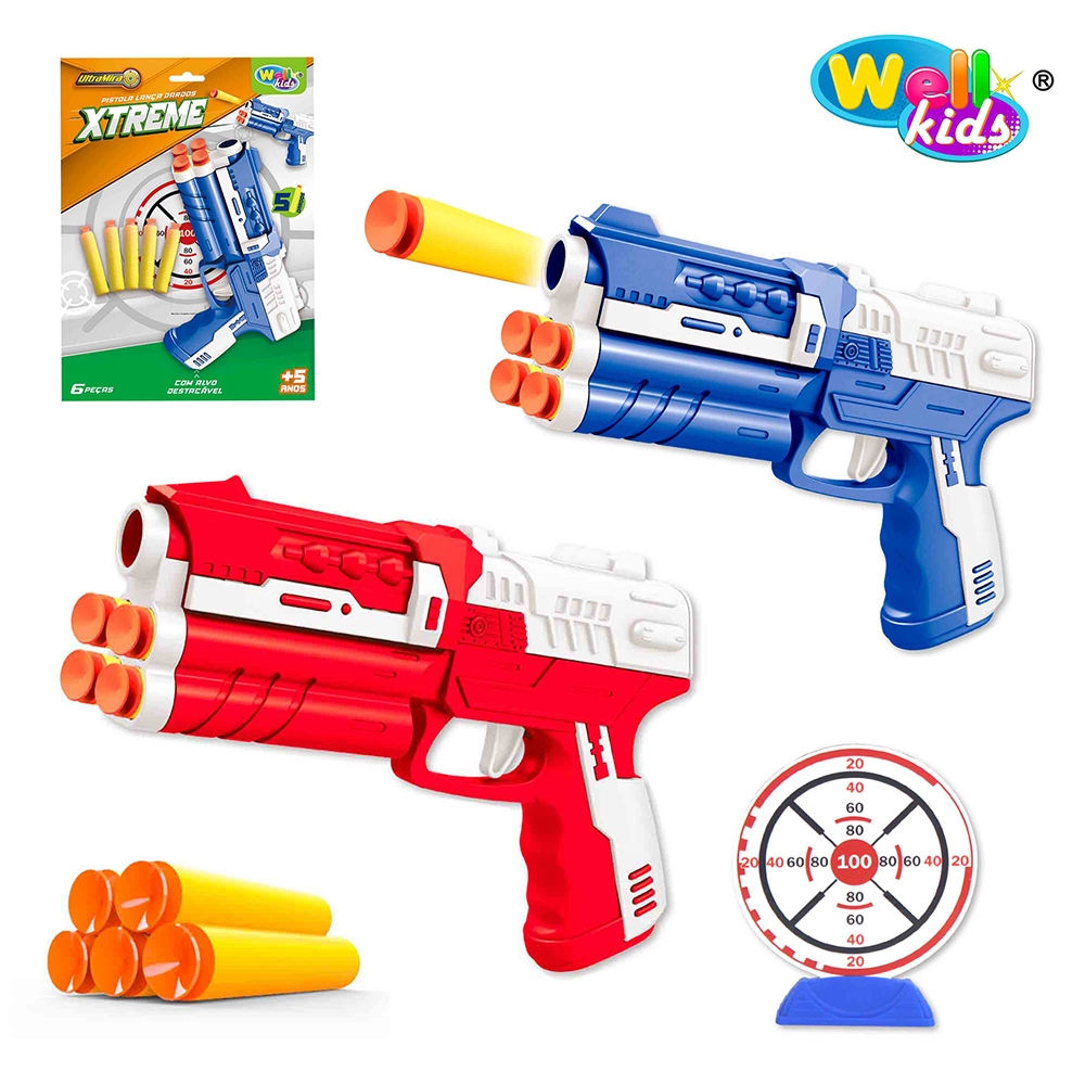 LANCA DARDO ESPUMA / VENTOSA COM 5 DARDOS + ALVO XTREME ULTRAMIRA