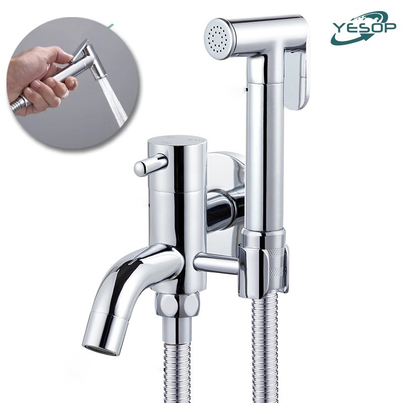 Ducha Higiênica Completa De Parede Aço Inox 304 Cromado Brilhante YESOP
