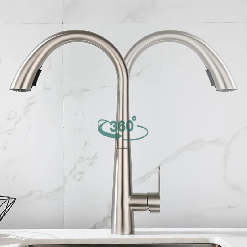 Torneira de Cozinha Gourmet Monocomando Extensível Inox Escovado — foto 7