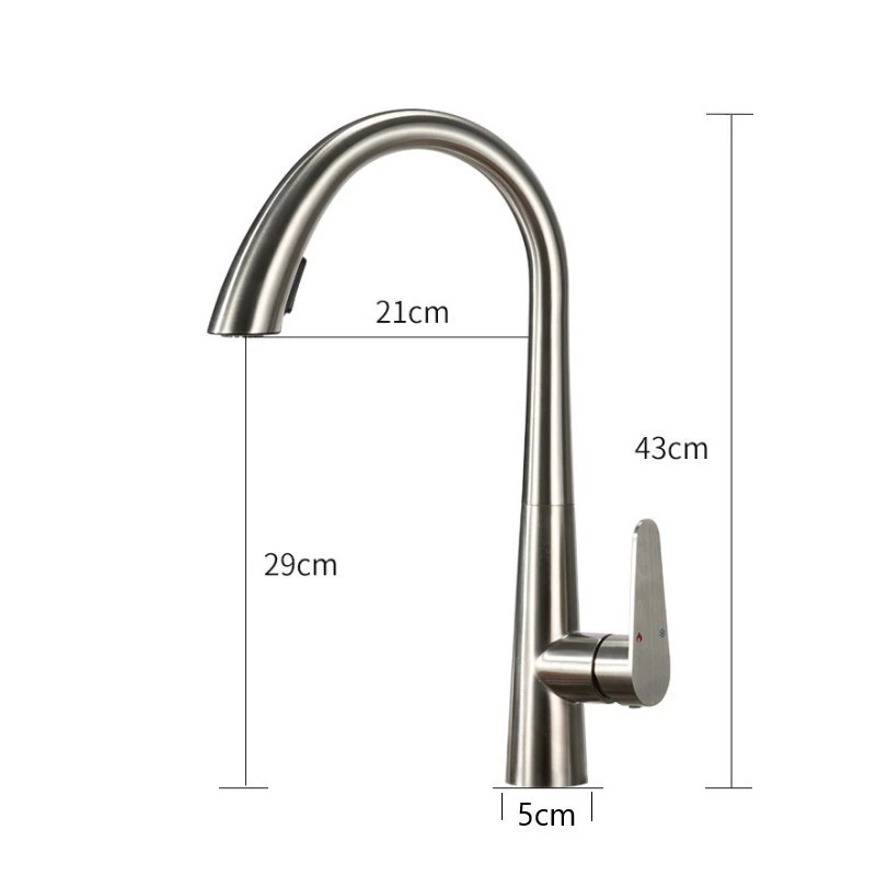 Torneira de Cozinha Gourmet Monocomando Extensível Inox Escovado — foto 4