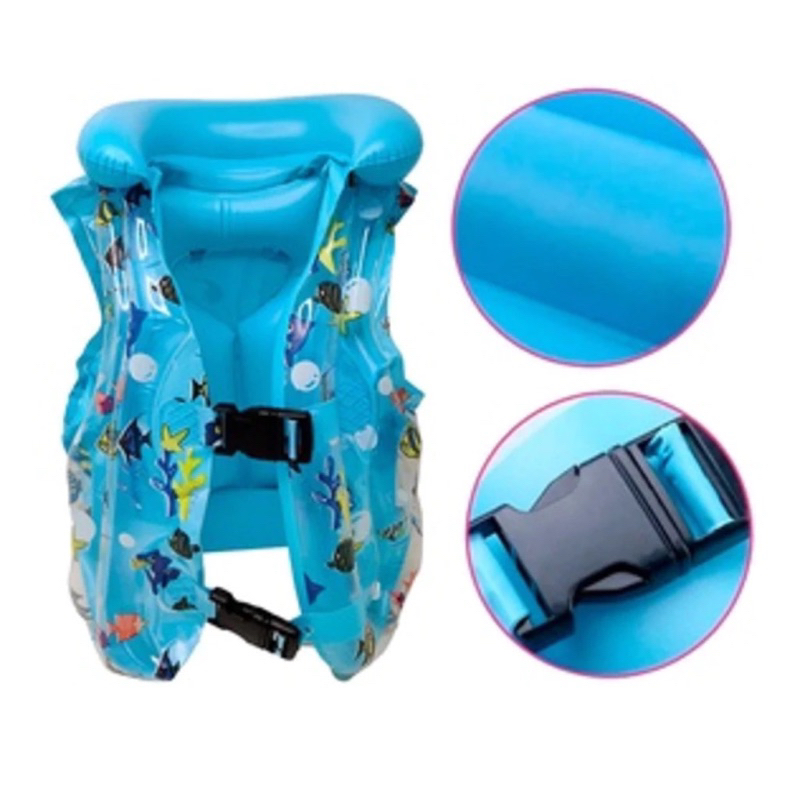 Colete Inflavel Boia para Piscina Praia Flutuador Salva Vidas para Criança e Bebê Unissex P M G 10 a 50 kgParqueaquático