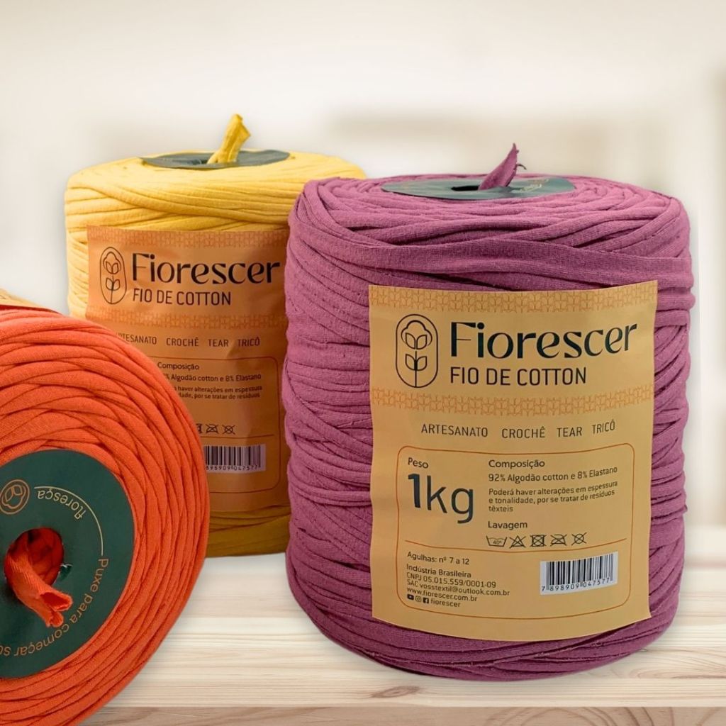 FIORESCER Fio de malha Cotton com elastano em Oferta na Shopee