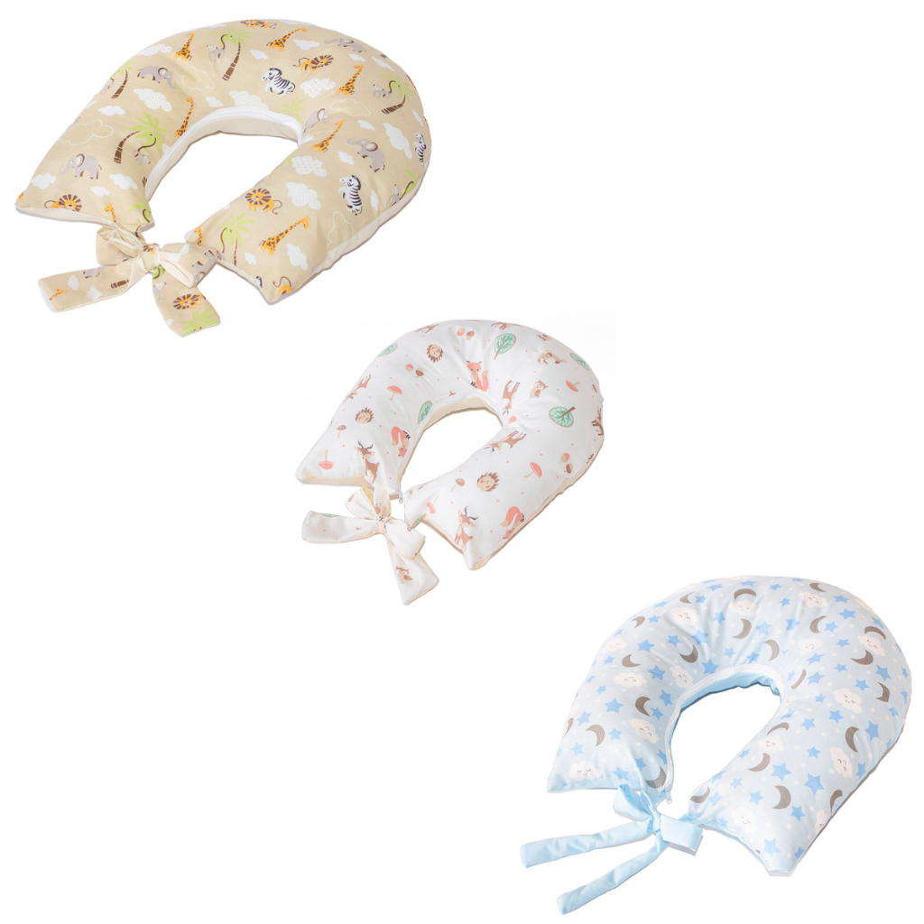 almofada para amamentação travesseiro para amamentar bebê estampa menino