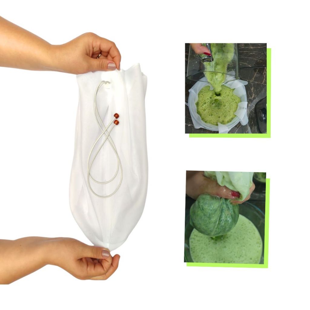 Filtro de Voal-Branco-25cm Ideal p Suco de Frutas-Kefir