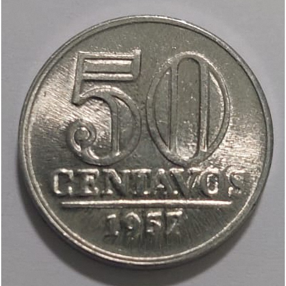 Moeda 50 Centavos 1957 Padrão Cruzeiros