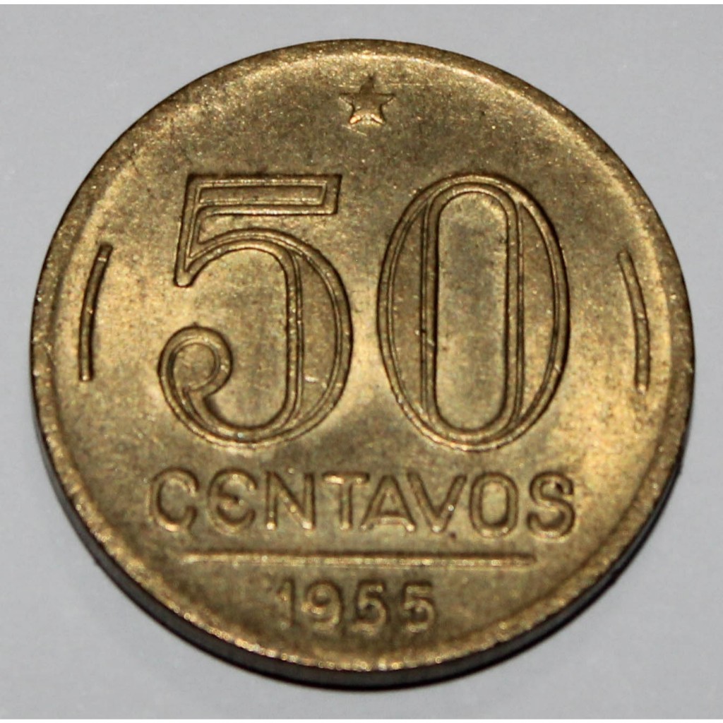 Moeda 50 Centavos 1955 Padrão Cruzeiros
