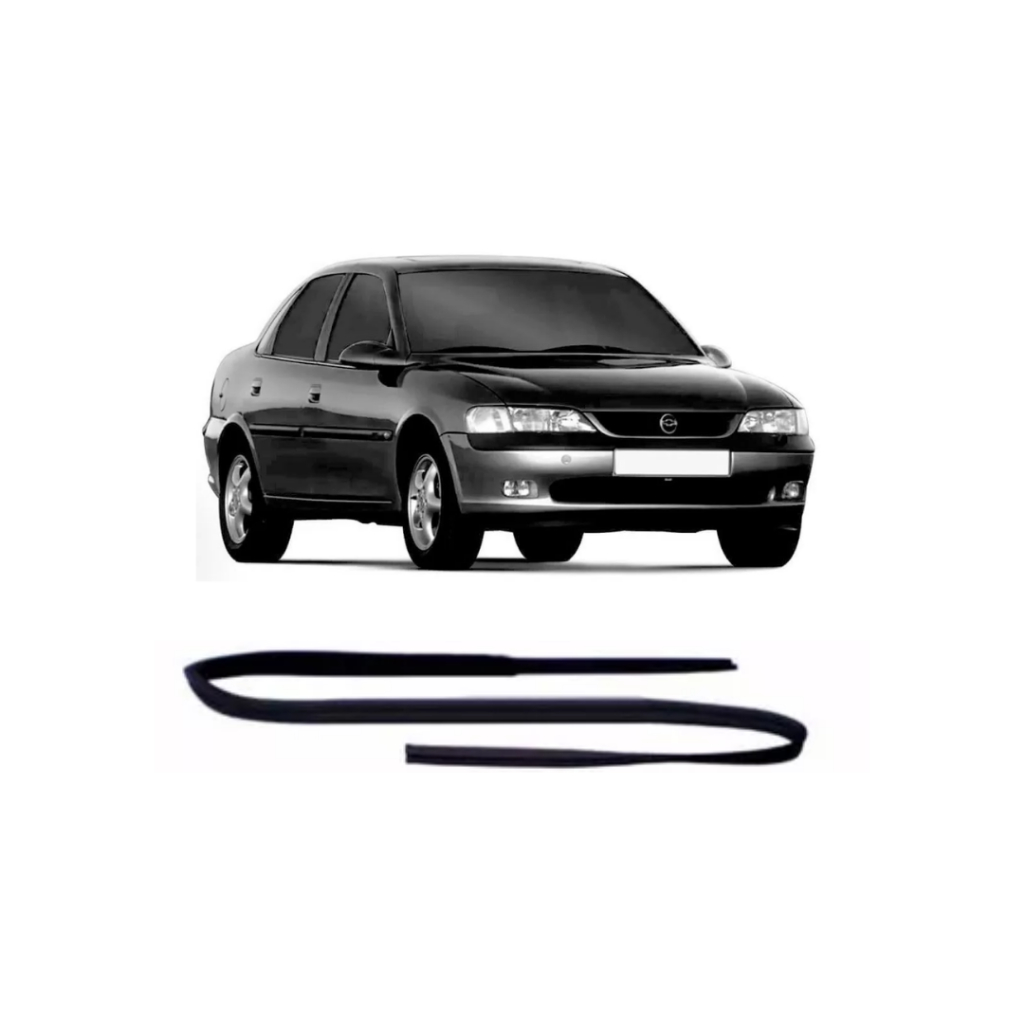 Canaletas borrachas guarnição porta dianteira esquerda Chevrolet Vectra 1997 a 2005