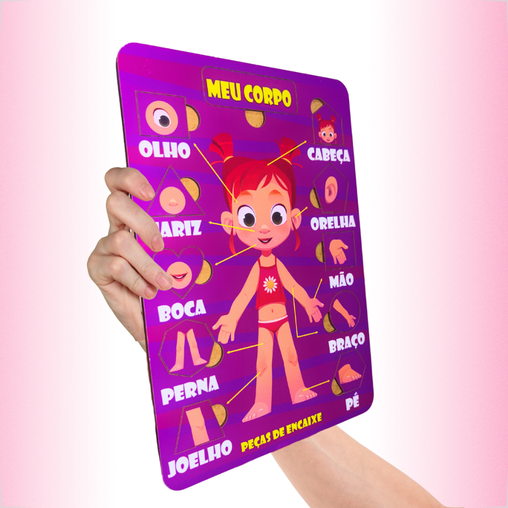 Quebra-cabeça Mdf Educativo 11 Peças Corpo Humano