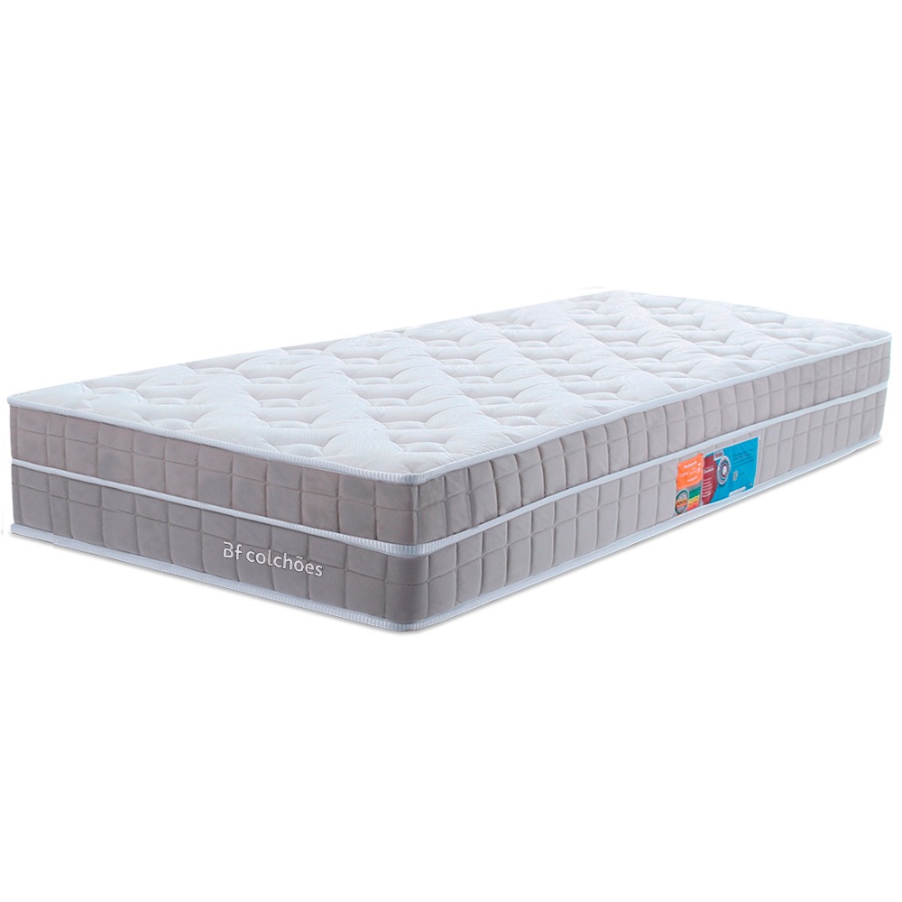 Colchão Solteiro Molas Ensacadas Viscoelástico Nasa Ortopédico D33 com Pillow 88x188x26 BF Colchões - Home & Living