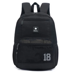 Mochila Ozil Preta Espaçosa Faculdade Bolsa Escolar Resistente