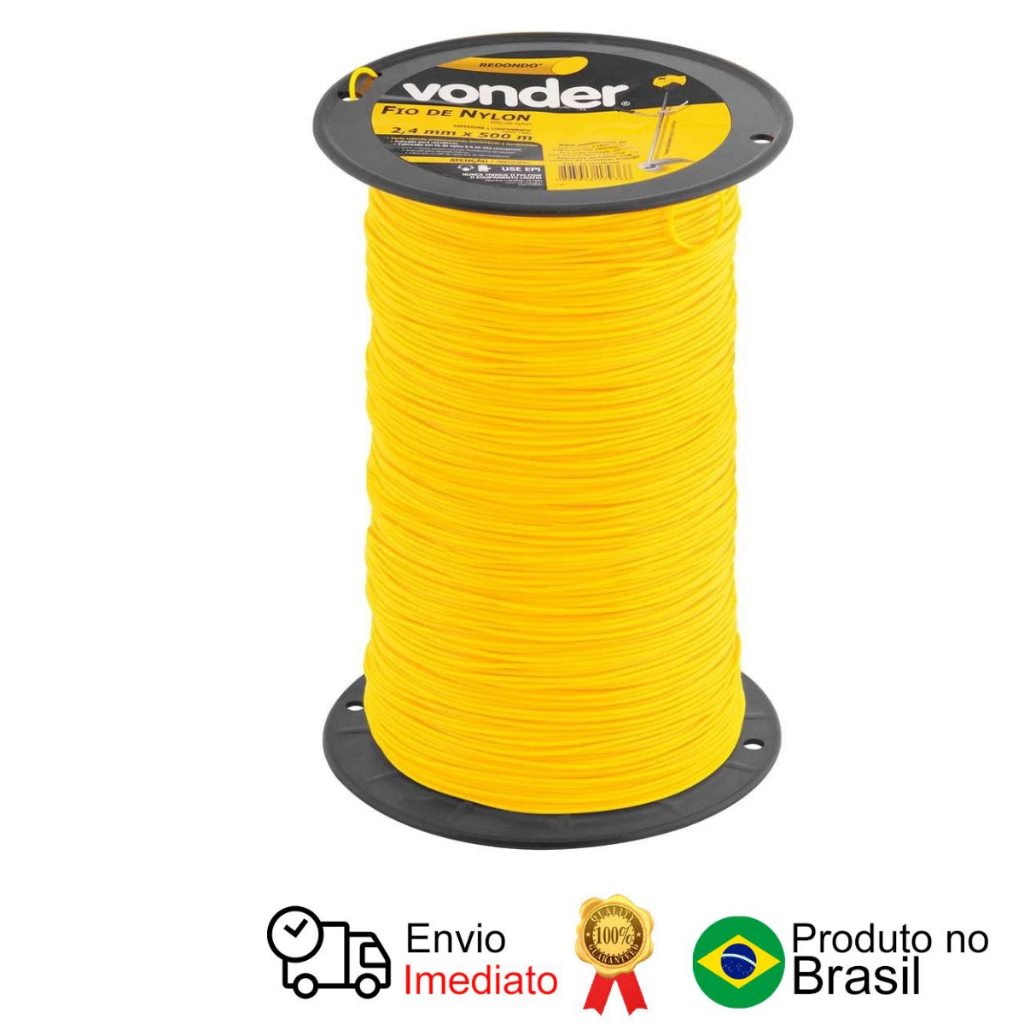 Fio De Nylon 2.4mm x 500m Redondo Vonder