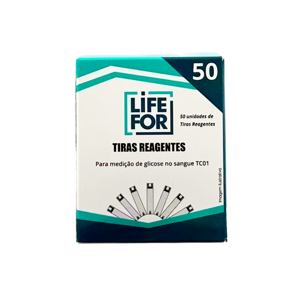 Tiras Para Medir Glicose Life For Teste Com 50 Unidades