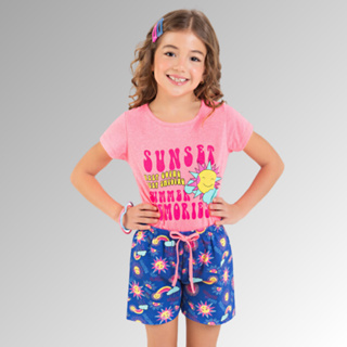 Conjunto Infantil meninas Verão em Oferta na Shopee