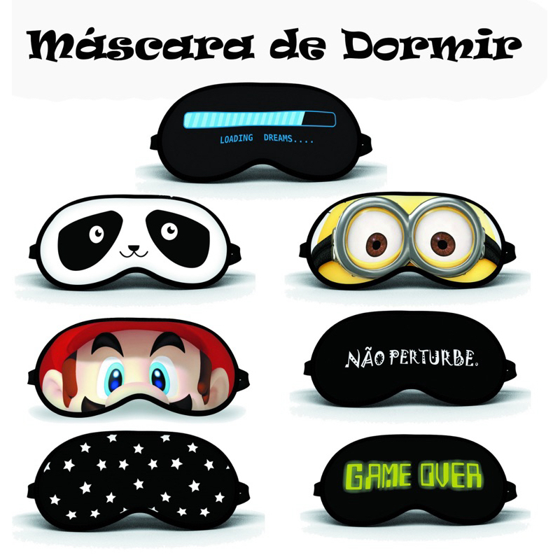 Imagem Máscara de Dormir ou Tapa Olhos Confortável Macia Bloqueia Luz Sono Profundo!