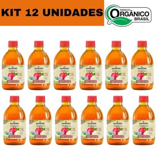 Kit 12 Vinagre Orgânico De Maça 4 Estações Pet 450ml Acidez 4,2% em Oferta na Shopee