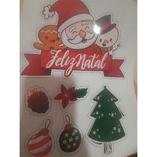 Topo de Bolo Natal decoração Natal topo Natal topo para bolo natalino Natal presente natal