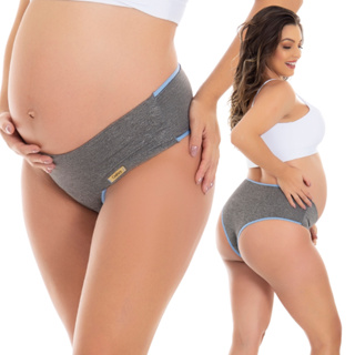 Kit 5 Calcinhas Gestante Super Conforto Lingerie Cós Alto Tanga Grávida Pós Parto Maternidade em Oferta na Shopee