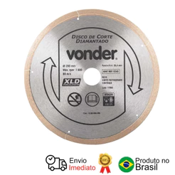 Disco De Corte Diamantado 200 Mm Para Porcelanato Xld Vonder