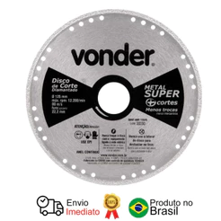 Disco De Corte Diamantado Contínuo Metais 125 Mm Vonder