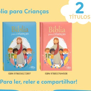 Bíblia Infantil para crianças. Azul ou Rosa. Capa almofadada