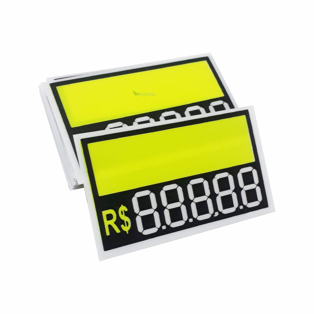 Etiqueta De Preço Reutilizável Em Pvc 5 Dígitos 50 Unidades em Oferta na Shopee
