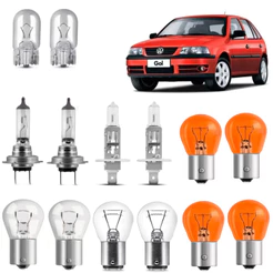 Kit Lampada Para Farol e Lanterna Traseira Gol G3 Foco Duplo H7 H1
