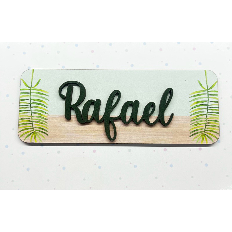 Placa avulsa com nome (para kit mesversario)