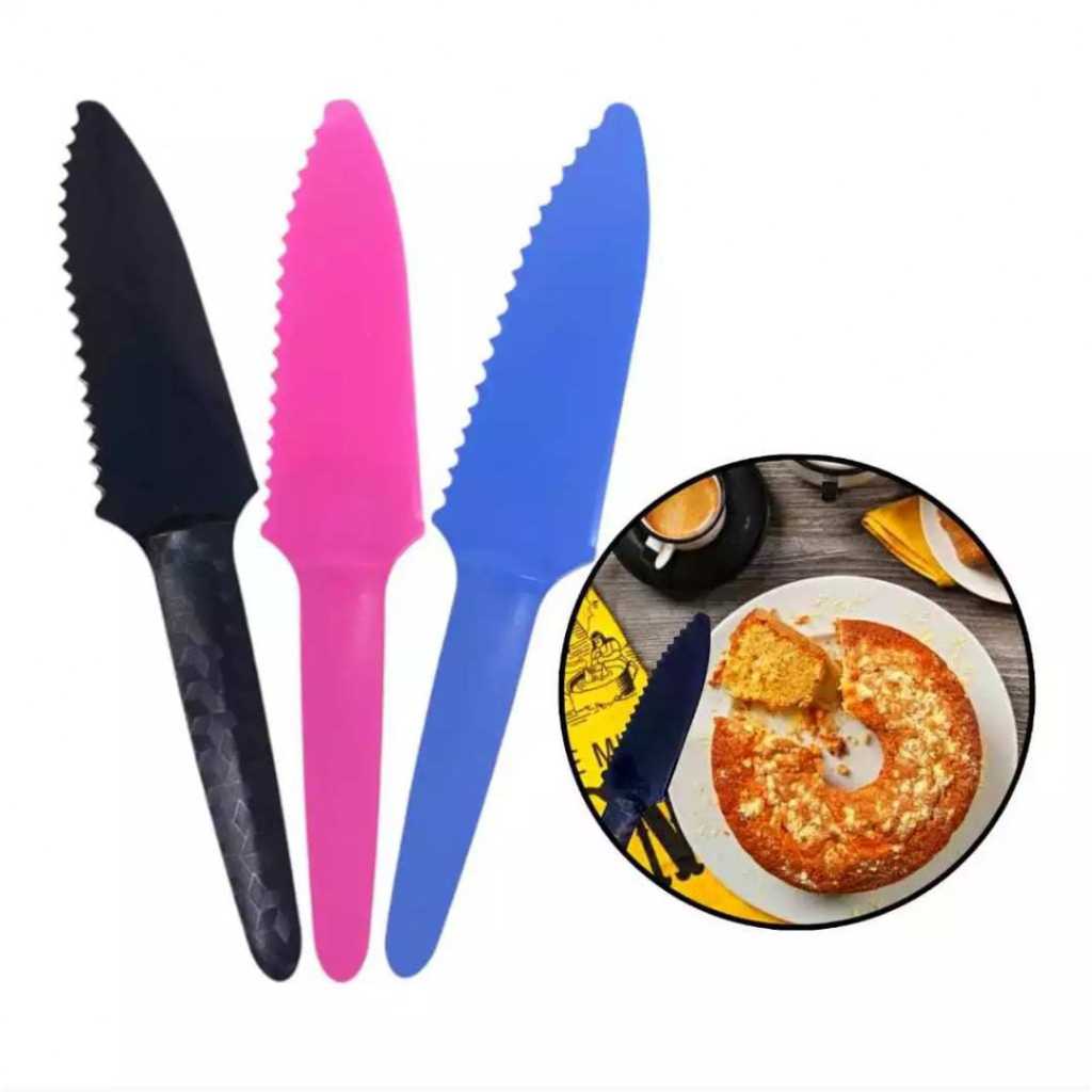 Faca Espátula para cortar Bolos e Sobremesas Plástico 31cm