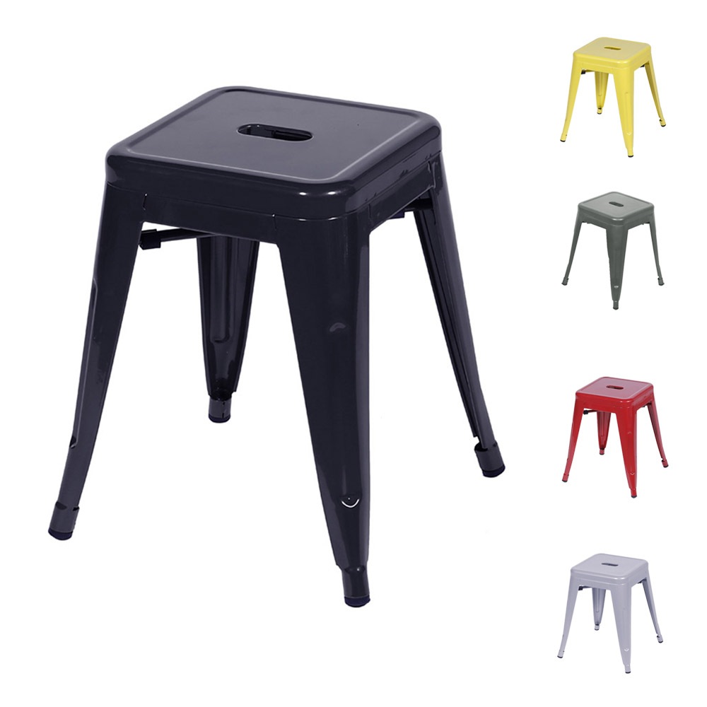Banqueta de ferro Boxbit Titan Tolix altura Baixa